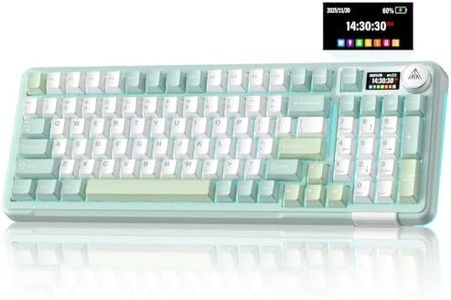 SOLAKAKA A99 Pro Wireless Mechanical Keyboard with BT5.0/2.4GHz/USB-C, LCD Screen & Metal Knob, Gasket-Mounted Gaming Keyboard, Full Hot-Swappable, RGB Creamy Keyboard for Win/Mac
