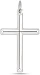 Jewelry Affairs Sterling Silver Cross Pendant, 15 x 30 mm