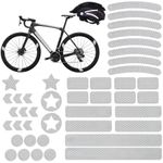 Tsathoggua 42Pcs Reflective Stickers, Reflective Decals Multi Shapes Kit, Waterproof Outdoor Safety Warning Reflective Stickers, Night Visibility Adhesive Stickers for Helmet, Bicycle, Car & Stroller