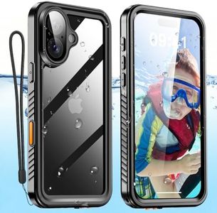 AICase Compatible with iPhone 16 Plus Case Waterproof, Clear Water Proof Built-in Screen Protector Shockproof Dustproof Snowproof Full Body Rugged Underwater Phone Case