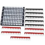 HSEAMALL 5 Sets Terminal Block 12Position 600V 15A Dual Row Screw Terminal Strip With 400V 15A Red and Black Insulated Terminal Barrier Jumper Strips