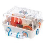 Ferplast COMBI 1 Innovative Hamster Cage - Customizable Habitat, Tunnel System - Interactive Transparent Design, Exercise Wheel & Accessories - Tubes Connect&Play,color may vary