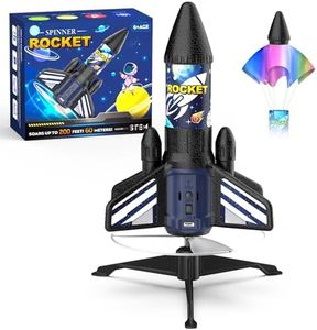 Ovaasy Rocket Launcher for Kids, 200 ft Self Launching Motorized Rocket Toy