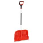 vidaXL Snow Shovel in Vibrant Red - 136 cm Light Aluminium - Ideal for Snow and Mud Removal.