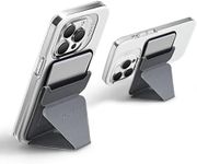 MOFT MagSafe Wallet Stand for iPhone 15/14/13/12 Series MagSafe Compatible Phone Stand with 3 Viewing Angles (Cool Gray)