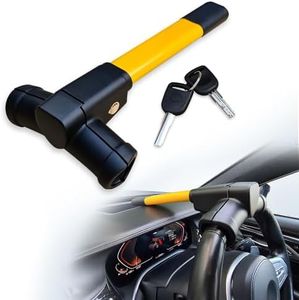 Sevenwalls Steering Wheel Lock - Car Security Device for Auto/SUV/Van, Anti-Theft T-Bar Immobilizer to Safeguard Your Vehicle and Deter Thieves