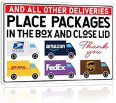 Delivery Signs for Packages 12"x 8" Delivery Instructions for My Orders Package Delivery Signs for Home Office Outside Outdoor Packages Here Sign