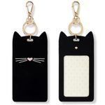 Kate Spade New York ID Badge Clip Key Chain, Black Cat