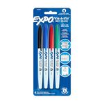 expo Vis-à-Vis Wet-Erase Marker, Fine Point, Asstd. , 4/Set