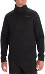 MARMOT Men's Drop Line 1/2 Zip Fleece Jacket, Black, Large