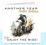 Mountain Biker Birthday Card, Mountain Bike, Dad Card, Daddy Card, Grandad Card, Son Card, Brother Card Bicycle Card Cycling Card Hill Climb