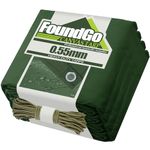 FoundGo Canvas Tarp 2x3m, 0.55mm/22 mil Cotton Tarpaulin Heavy Duty Water Resistant with Reinforced Grommets, Green Tarpaulin Cloth Covers for Car, Roof, Boat, Camp, Canopy with Ropes