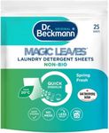 Dr. Beckmann MAGIC LEAVES Laundry Detergent Sheets NON-BIO | Convenient and pre-dosed laundry detergent sheets | Dissolvable climate neutral and easy to use | 25 sheets