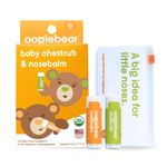 oogiebear Chest Rub & Nose Balm Bundle for Nasal and Cold Relief. All Natural USDA Certified Organic, Petroleum Free. Gentle Baby Care Kit. Includes Pouch for Travel