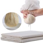 MEUBELS Professional Chef Choice Muslin Cloth Natural Cheesecloth Cheese Wraps for Straining Unbleached Cotton and Making Paneer, Jalebi, Sprouts, Curds, Baking(Pure White)(1 Meter)