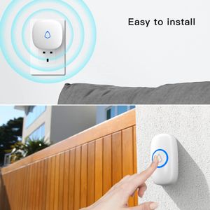 SECRUI Wireless Doorbell – Waterproof, 1000ft Range, 58 Chimes, White