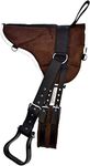 Horse Anti Slip Bareback Pad with Free Girth & Stirrups (Brown, Full to Cob)