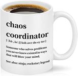 Cabtnca Chaos Coordinator Mug, Office Gifts for Coworkers, Gifts for Boss, Chaos Coordinator Gifts, Coffee Mugs for Women, Teacher/Coworker/Boss Gifts for Women, 11Oz