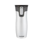 Contigo West Loop 2.0 Stainless Steel Travel Mug with Leak-Proof Lid, Vacuum-Insulated Mug for Coffee and Tea, Polar White, 16 Oz (473 mL)