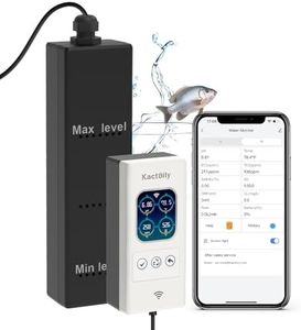 Kactoily Newest Smart Fish Tank Water Monitor 4-in-1 pH/TDS/EC/Temp 24h Online APP Monitoring for Freshwater Aquarium (WiFi Version)