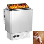 3 KW Electric Sauna Heater Stainless Steel Sauna Heating Stove with Internal Controller, 220 V Wet and Dry Bath Sauna Box Sauna Room Equipment for Home Hotel Spa Shower Steam Room