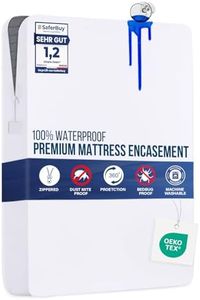 Utopia Bedding Premium Waterproof Mattress Encasement Single Bed (90 x 190 x 30 cm), Zippered Mattress Protector, Bed Bug and Dust Mite Proof Mattress Cover, White