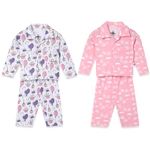 The Mom Store Baby Pajama Set Combo of 2 | 100% Cotton | Nightwear | Sleepwear for Newborn and for Kids | Soft | Comfortable | for Boys and Girls |1-2 Years |