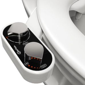 CLEAR REAR Bidet Attachment for Toilet Seat - Non-Electric with Self Cleaning Dual Nozzles, Leak Proof Connectors, Adjustable Water Spray, Rear & Feminine Wash - Hygienic Bathroom Upgrades