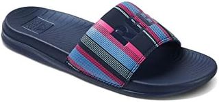 Reef Women's One Slide flip Flops, Peacoat Stripe, 10 US