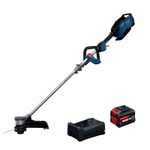 BOSCH GRT18V-40N18X 18V String Trimmer Kit with 8.0Ah High Power Battery, Charger, Brushless Motor, and Anti-Tangle System