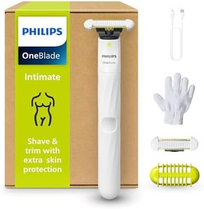 Philips OneBlade Intimate, Designed for Pubic Grooming, Trim & Shave with Extra Skin Protection, Close & Comfortable Results - not Completely Bare, Model QP1924/28