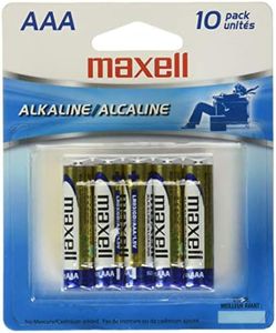 Maxell 723810P Ready-to-go Long Lasting and Reliable Alkaline Battery AAA Cell 10-Pack with High Compatibility