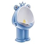 Frog Pee Training,Potty Training Urinal for Boys Kids Toddler Standing Urinal Wall-Mounted Frog Shape Pee Trainer with Funny Aiming Target (Light Blue)