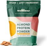 wellious Unflavored Protein Powder Vegan - Organic Plant Based Protein Powder Dairy Free for Gut Health, No Sodium, High Fiber, Keto Friendly, Non Dairy, Lactose Free Protein Powder Unsweetened