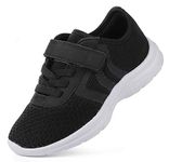 EvinTer Toddler Shoes Little Kid Boys Girls Running Sports Sneakers Black/White