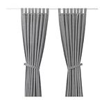Ikea Curtains with tie-backs, 1 pai