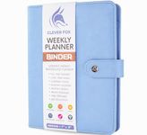 Clever Fox Weekly Planner Binder – Goal Setting Planner for Time Management & Weekly Tasks – Work & Life Organizer with To Do List & Habit Tracker – Undated, 7″ x 9″ Hardcover (Periwinkle)