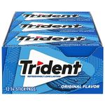 Trident Sugar Free Gum, 12 Packs of 14 Pieces (168 Total Pieces) (Original)