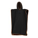 Changing Robe Hooded Poncho Towel Quick Dry Lightweight Changing Towel Extra Long in Microfibre Surf Poncho Universal Size for Men Women Adults, Suitable for Swimming Surfing and Beach (Black)