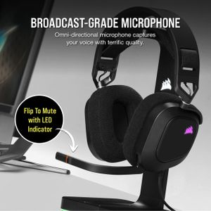 Corsair HS80 RGB Gaming Headset – Wireless Surround Sound PC Headphones
