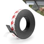 AOOWU 2m Magnetic Tape Self Adhesive, 10mm Magnetic Strips for Window Screen/Door Curtain, Sticky Magnet Tape with Strong Adhesive, Cuttable Magnet Strips for Whiteboards, Fridge Organization, DIY