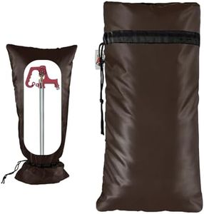 Extended Outdoor Faucet Cover for RV Park Water Hydrant Insulated, 3M Thinsulate Insulation Sprinkler Freeze Protector for Winter & Summer, 35”H x 15”W for Garden Lawn Faucets & Yard Hydrant - Brown