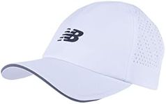 New Balance Men's and Women's Laser Performance Run Hat, One Size, White