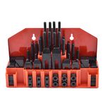 TINVHY 58-Pack Pro-Series 7/16In T-Slot Hold Down Clamp Clamping Kit Replacement for Bridgeport Mill Set Up Set 3/8In-16 Stud