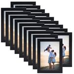 Hoikwo 18 Packs 3.5x5 Small Black Multi Picture Frames Set for Family Photos, Artwork, Light weight Bulk 3.5 by 5 Frames Pack for Wall Hanging and Table, Stylish Gift Picture Frames