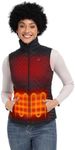 ORORO Women's Quilted Heated Gilet with Power Bank, Lightweight Heated Chevron Quilted Vest (Black,S)