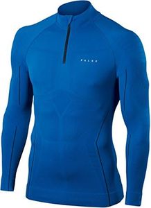 FALKE Men's SK Athletic Zip Ski Base Layer Top, Blue (Royal 6948), XXL, 1 Piece