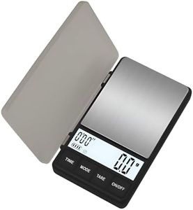Youerte Espresso Scale with Timer 1000g x 0.1g Small & Thin Travel Coffee Scale, Mini Digital Scale Grams and Ounces with Large Backlit LCD Stainless Steel Pocket Food Scale Drip Tray Pulling Scale