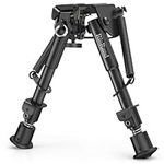 RioRand 6" to 9" Hunting Rifle Bipod Adjustable Spring Return Sniper Sling Swivel Mount