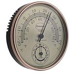 Thermometer Hygrometer Gilt Dial Ga